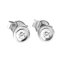Orecchini Roman Gioielli Donna in Oro bianco Diamante 0.04 Ct R160A25N135 - R160A25N135